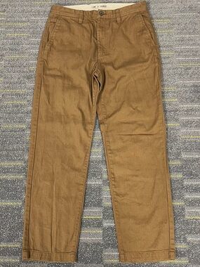Line of Trade Officer Chino Pants Mens 33x32 Brown Herringbone Twill Straight